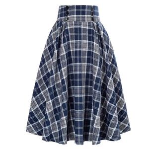 Classic Plaid A-Line Skirt